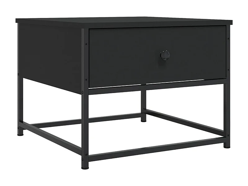 Table basse avec tiroir métal marron 51 x 51 x 40 cm DEC039680