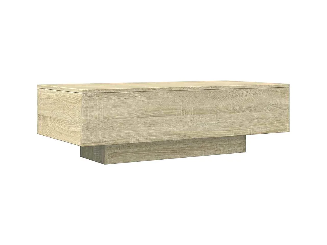 Table basse design rustique bois beige 100 x 49.5 x 31 cm DEC038843