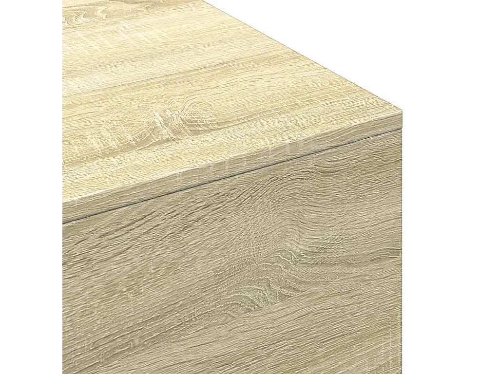 Table basse design rustique bois beige 100 x 49.5 x 31 cm DEC038843