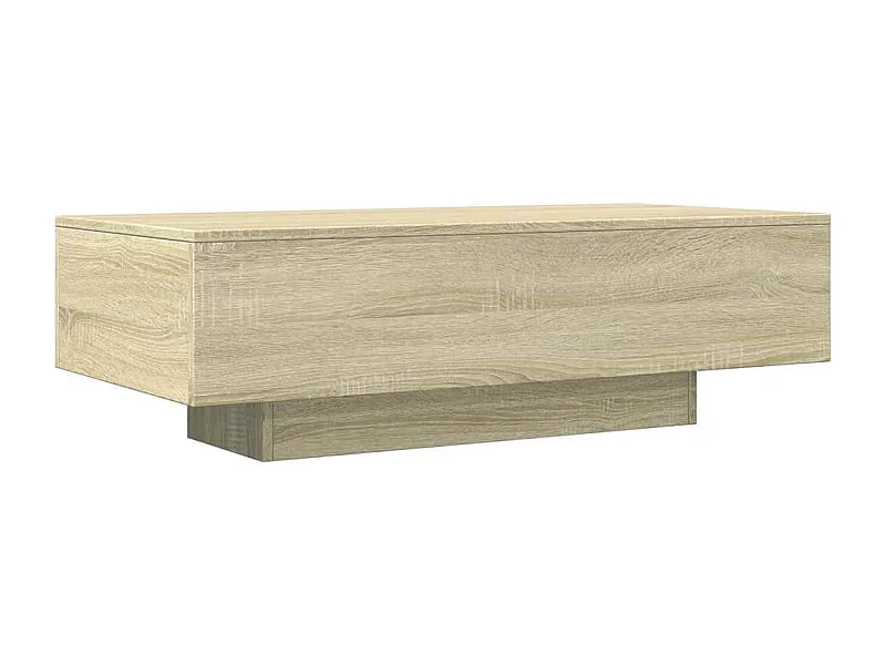 Table basse design rustique bois beige 100 x 49.5 x 31 cm DEC038843