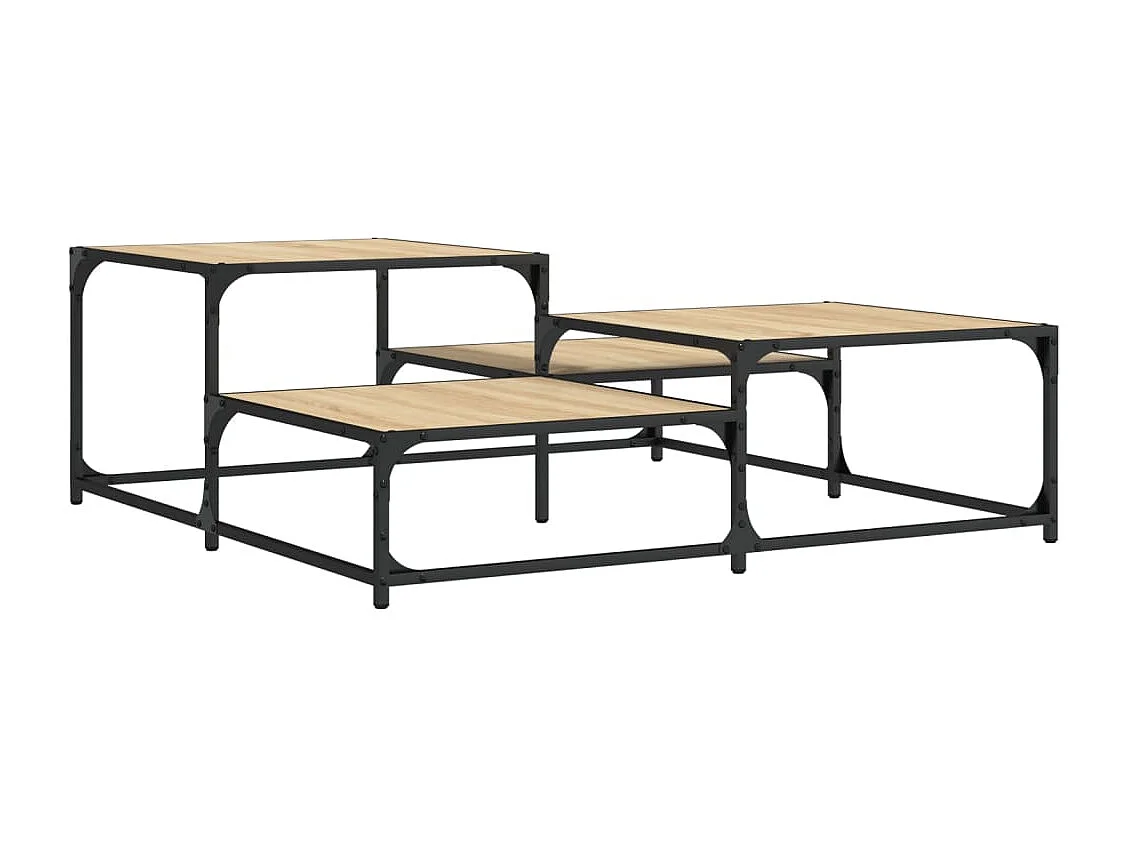 Table basse avec différentes métal beige 107 x 107 x 40 cm DEC038925