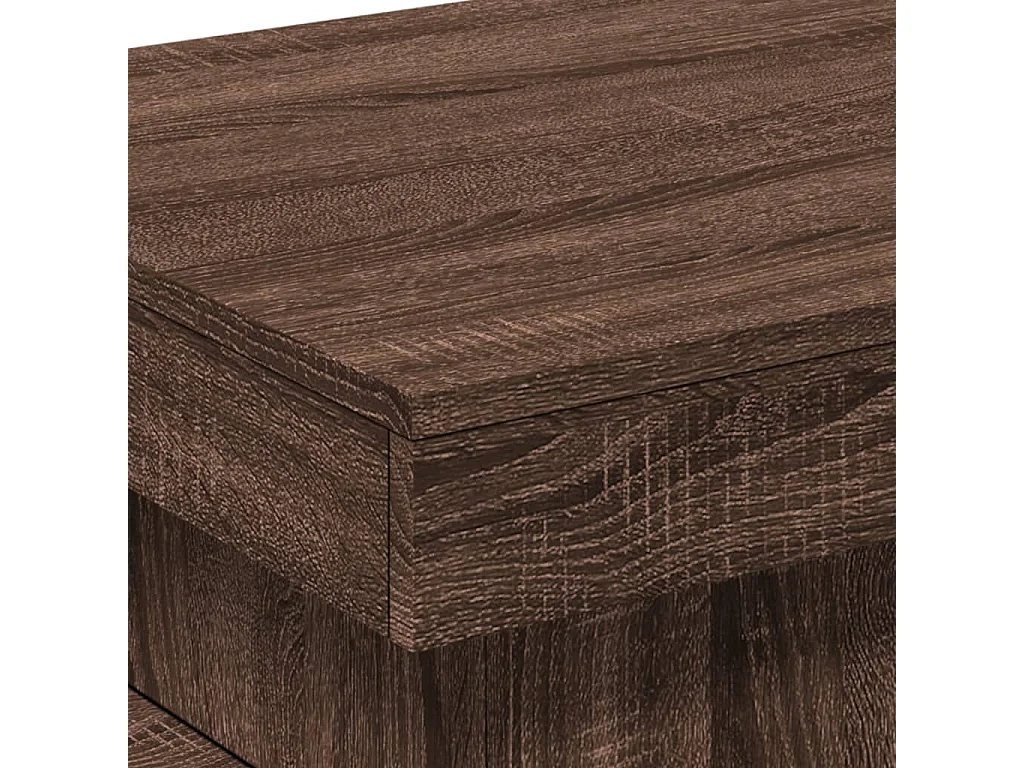 Table basse de salon bois marron 50 x 50 x 40 cm DEC037633