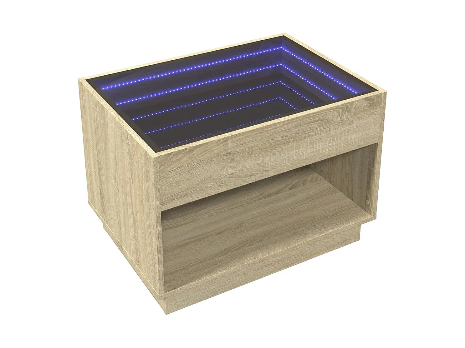 Table basse de salon bois 70 x 50 x 50 cm DEC037487