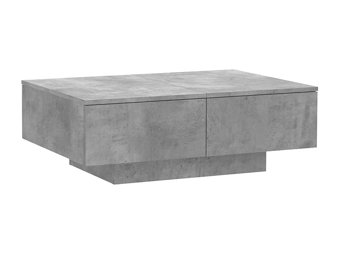Table basse avec tiroirs grise 90 x 60 x 31 cm DEC039398