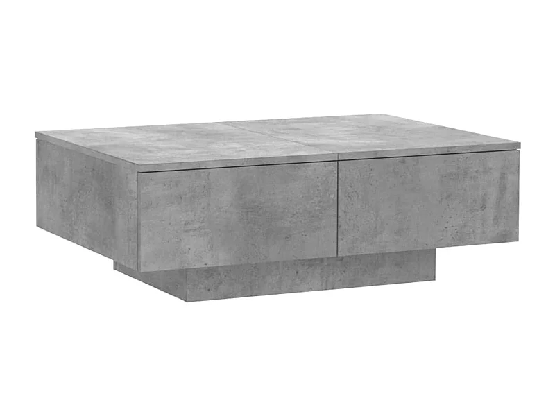 Table basse avec tiroirs grise 90 x 60 x 31 cm DEC039398