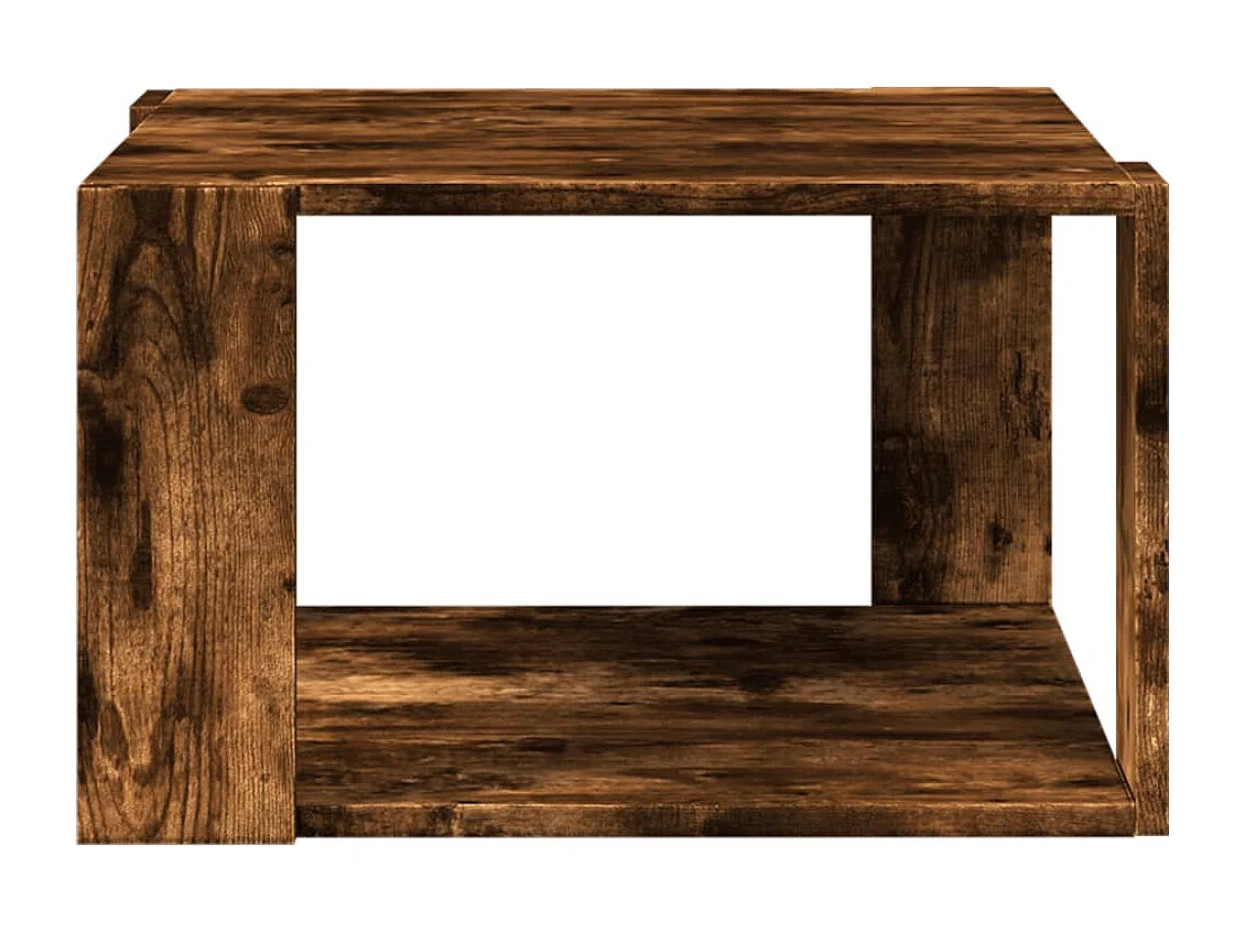 Table basse design moderne bois marron 51.5 x 51.5 x 30 cm DEC038421