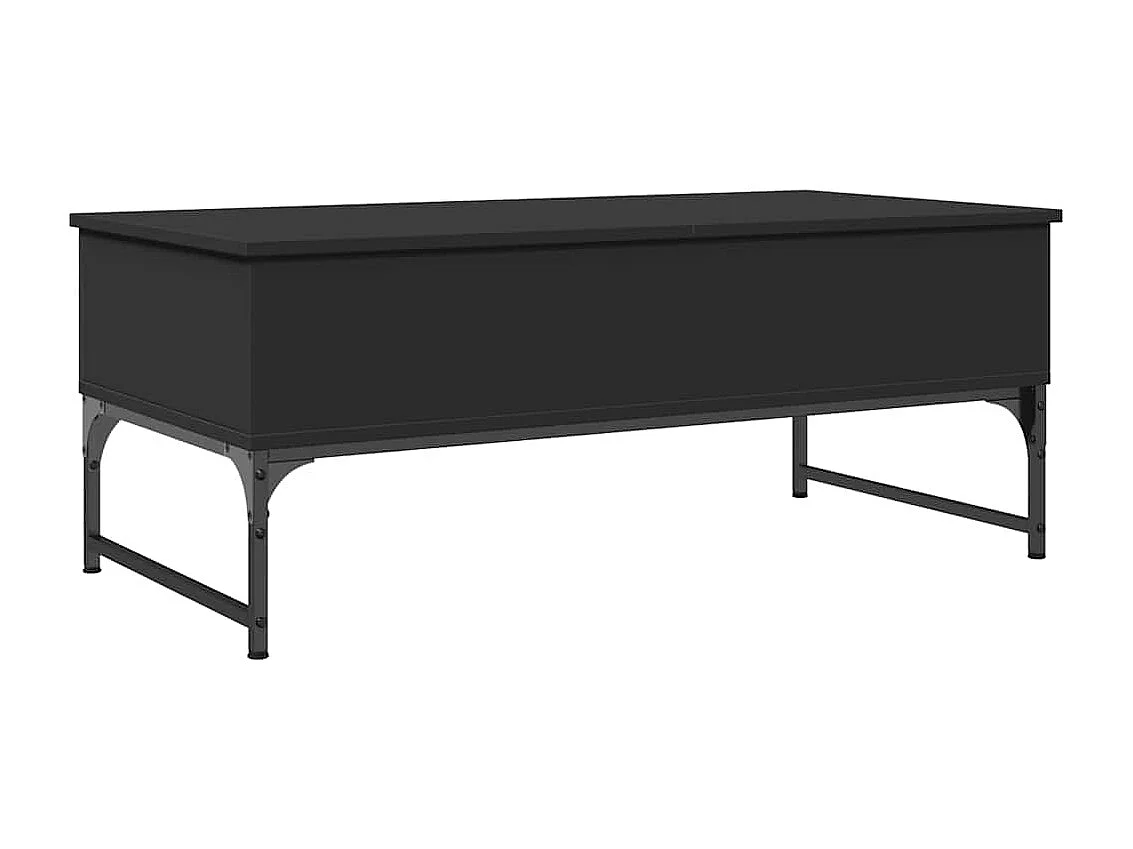 Table basse avec compartiment métal marron 100 x 50 x 40 cm DEC039550