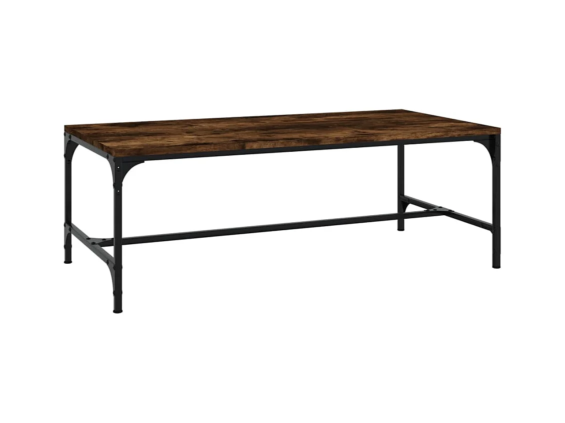 Table basse design industriel métal marron 100 x 50 x 35 cm DEC038317