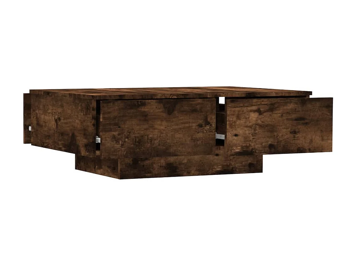Table basse avec tiroir bois marron 90 x 60 x 31 cm DEC038551