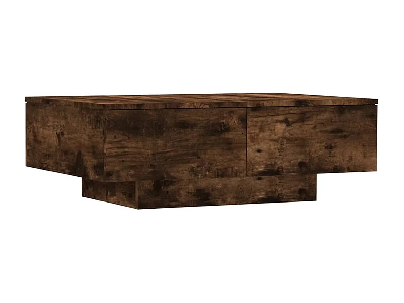 Table basse avec tiroir bois marron 90 x 60 x 31 cm DEC038551