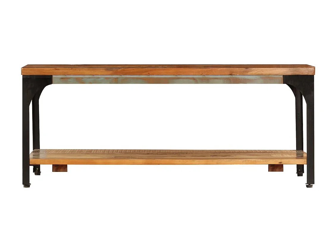 Table basse avec étagère métal marron 100 x 60 x 35 cm DEC039131