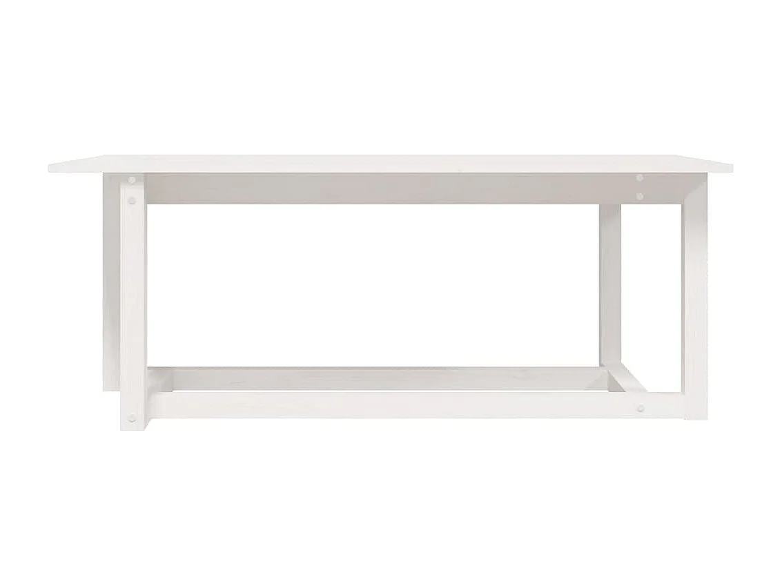 Table basse de salon bois blanche 110 x 55 x 45 cm DEC037850