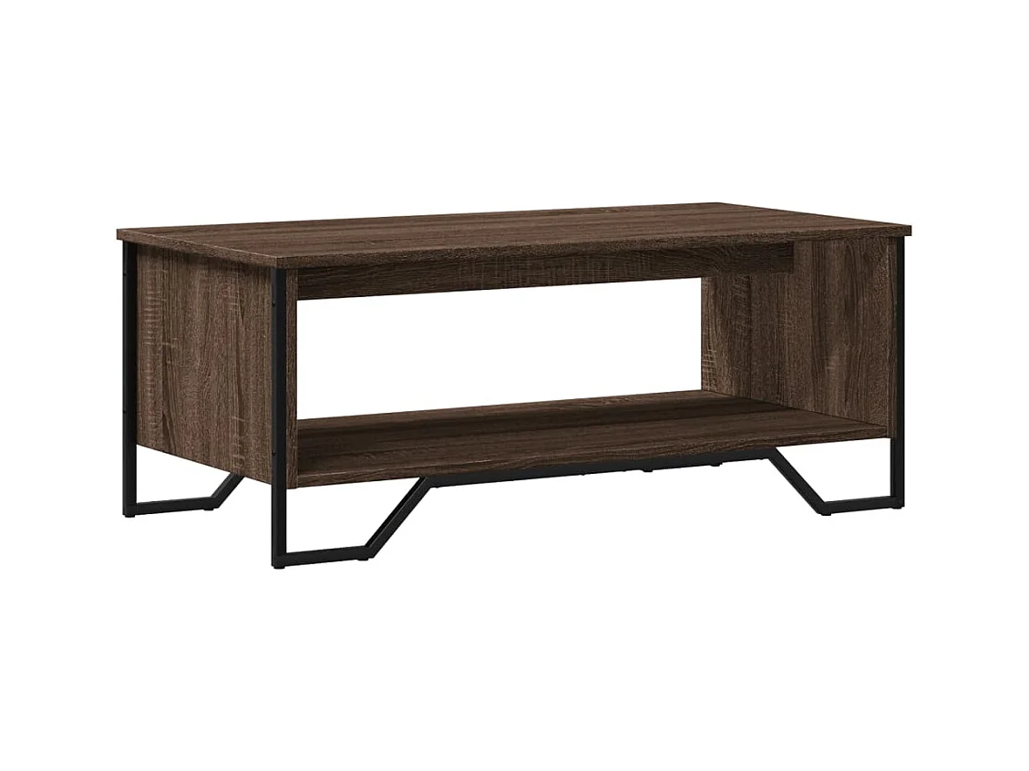 Table basse design industriel métal marron 100 x 51 x 40 cm DEC038605