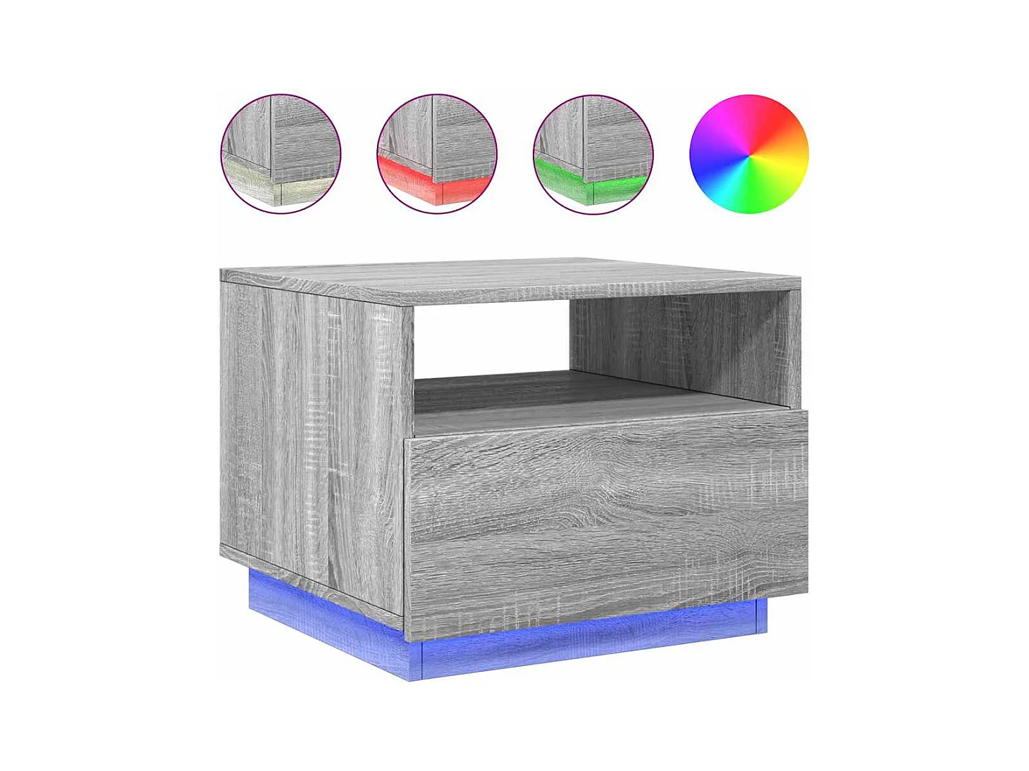 Table basse de salon bois marron 50 x 49 x 40 cm DEC037689