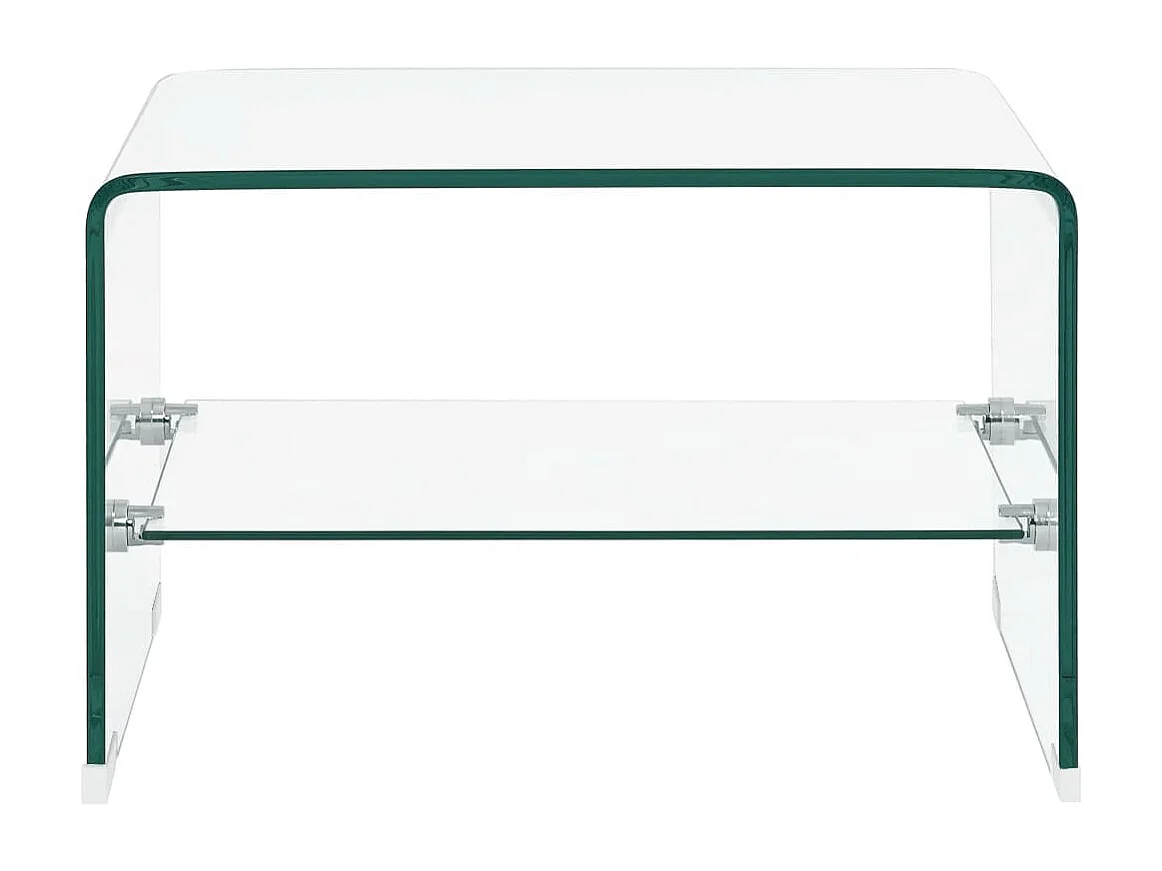 Table basse avec étagère verre 50 x 45 x 33 cm DEC039087