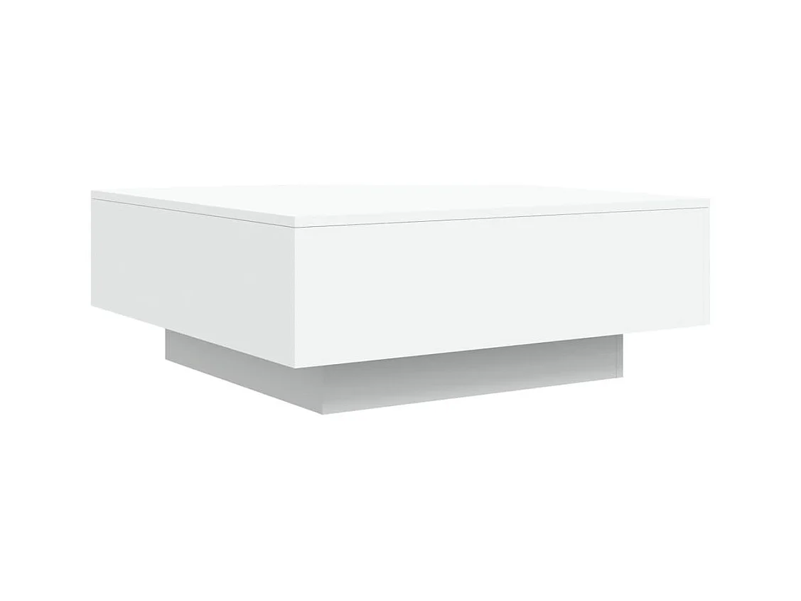 Table basse design moderne bois blanche 80 x 80 x 31 cm DEC037967