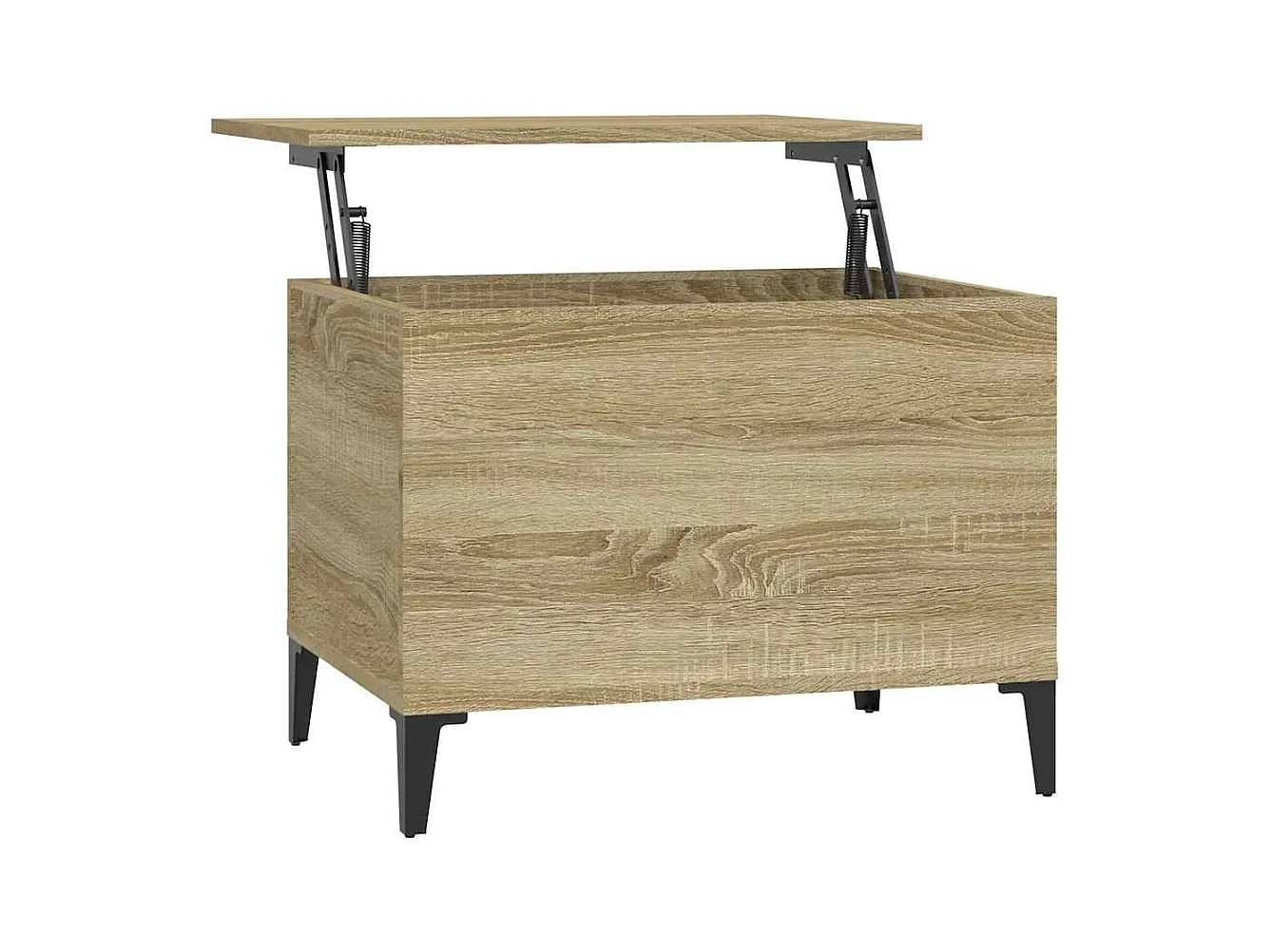 Table basse avec plateau bois beige 60 x 44.5 x 45 cm DEC038972