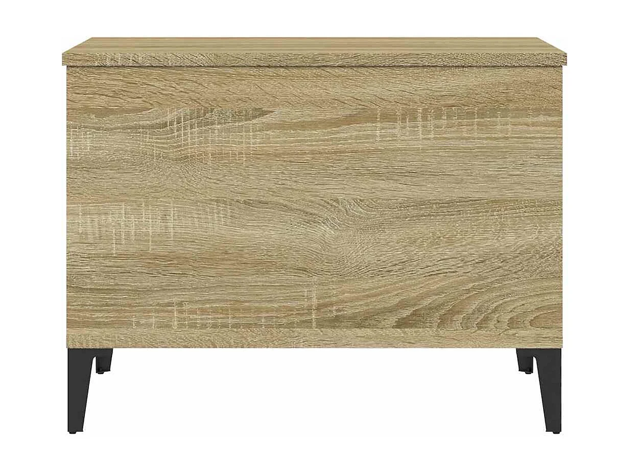 Table basse avec plateau bois beige 60 x 44.5 x 45 cm DEC038972