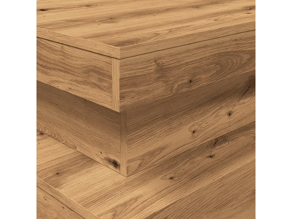 Table basse de salon bois beige 90 x 50 x 40 cm DEC037613