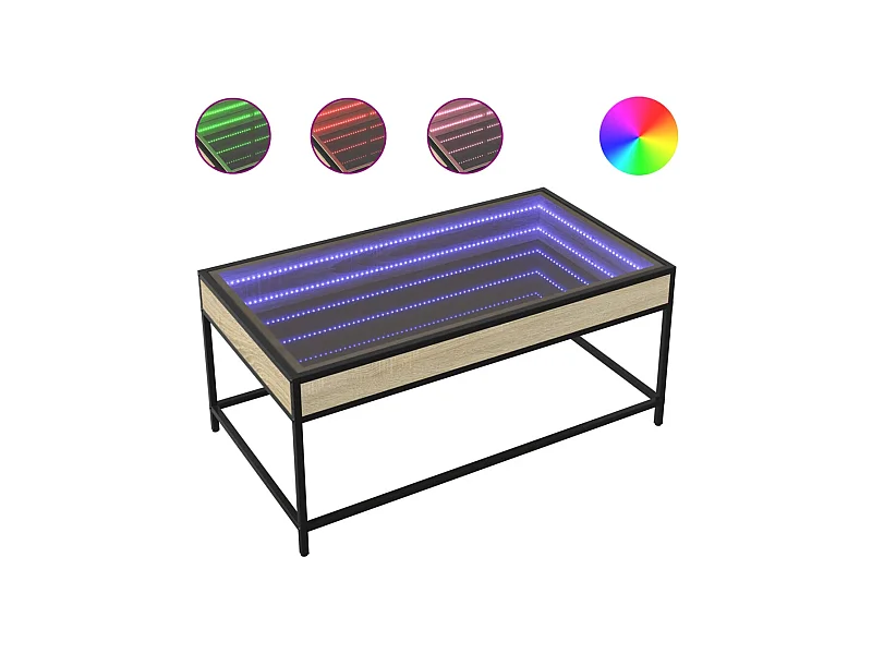 Table basse de salon métal 90 x 50 x 41 cm DEC037491