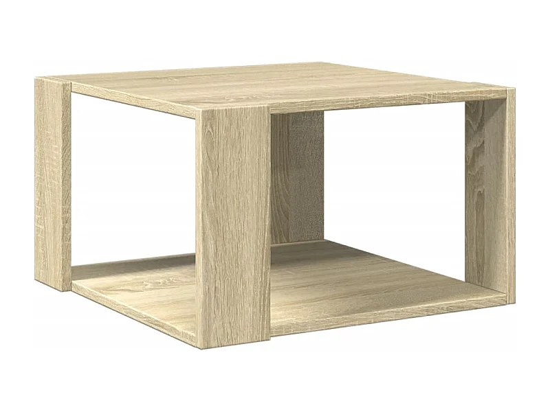 Table basse forme carrée bois beige 51.5 x 51.5 x 30 cm DEC038956