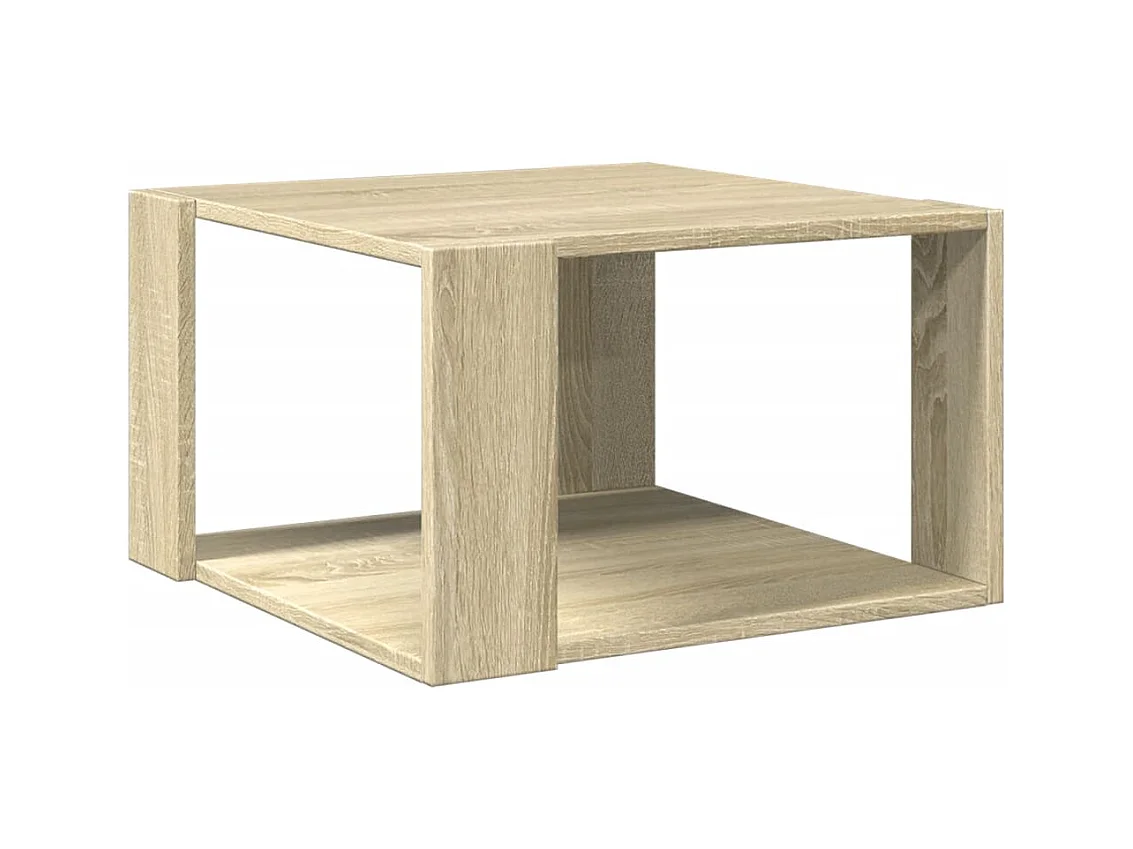 Table basse forme carrée bois beige 51.5 x 51.5 x 30 cm DEC038956