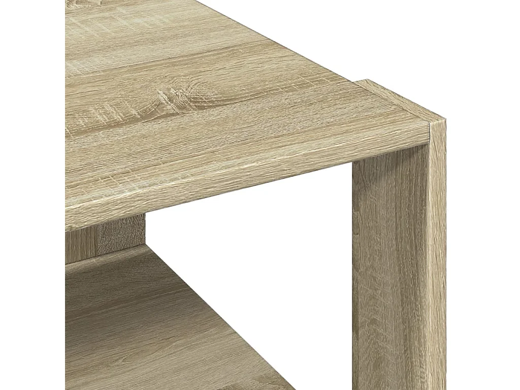 Table basse forme carrée bois beige 51.5 x 51.5 x 30 cm DEC038956