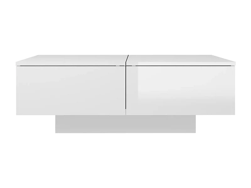 Table basse avec tiroirs bois blanche 90 x 60 x 31 cm DEC038183