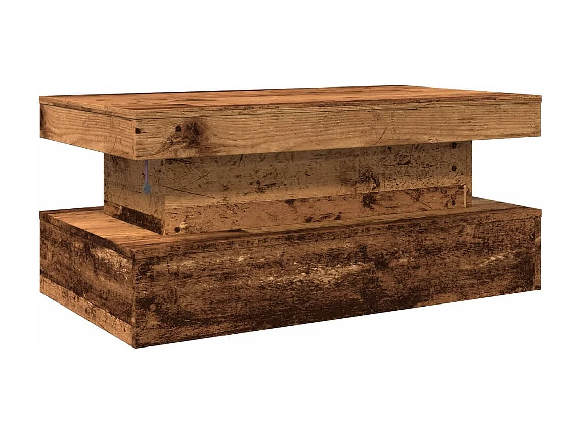 Table basse de salon bois marron 90 x 50 x 40 cm DEC037705