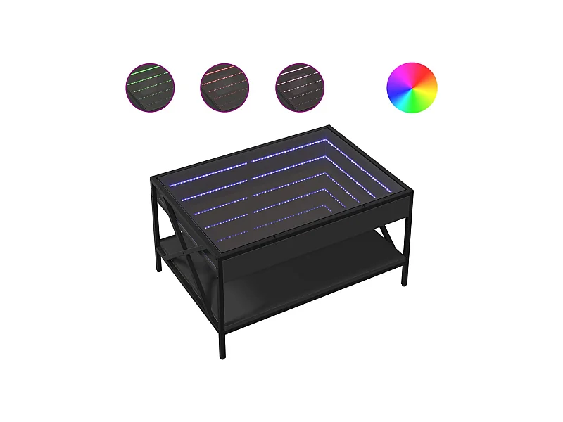 Table basse de salon métal 70 x 50 x 38 cm DEC037516