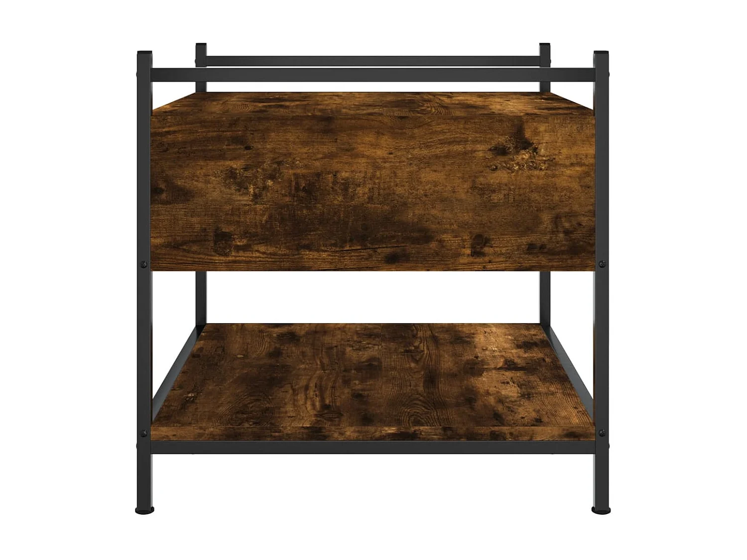 Table basse avec tiroir métal marron 50 x 50 x 50 cm DEC038420