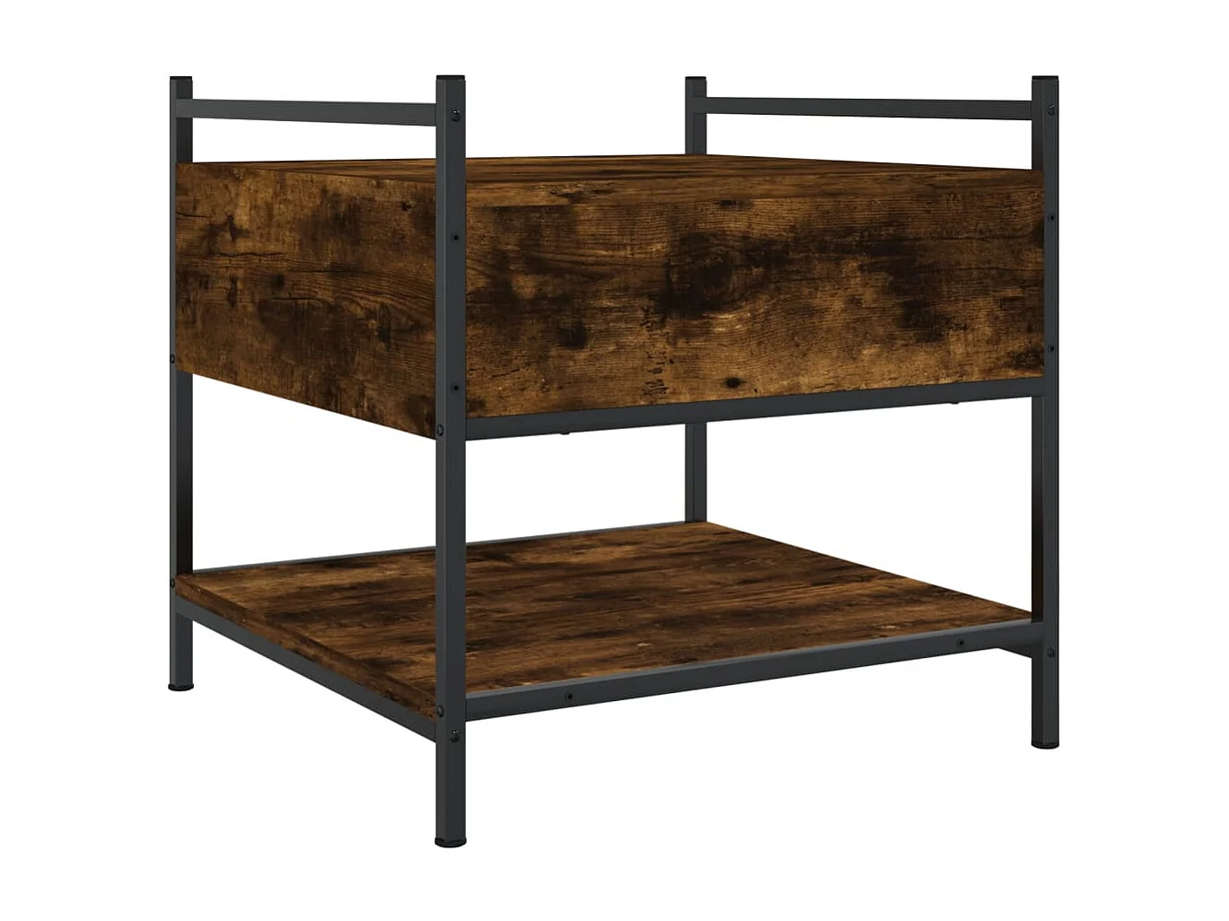 Table basse avec tiroir métal marron 50 x 50 x 50 cm DEC038420