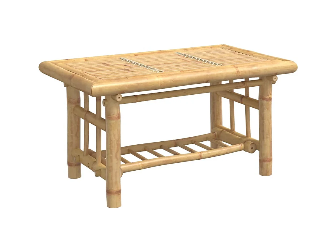 Table basse de salon bambou marron 70 x 45 x 36 cm DEC037129