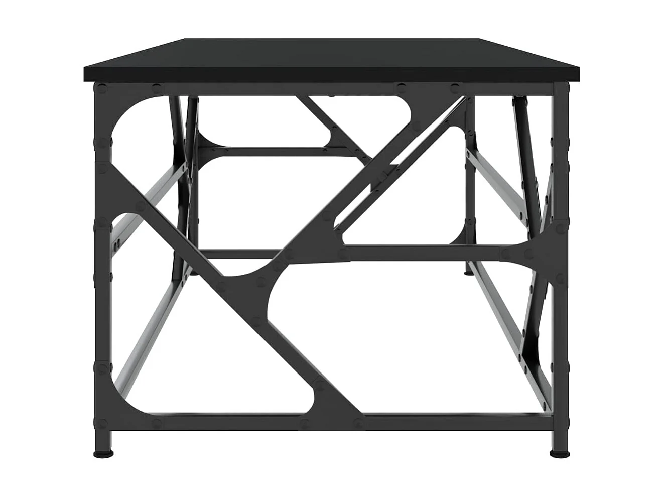 Table basse design industriel métal marron 100 x 50 x 40 cm DEC039549