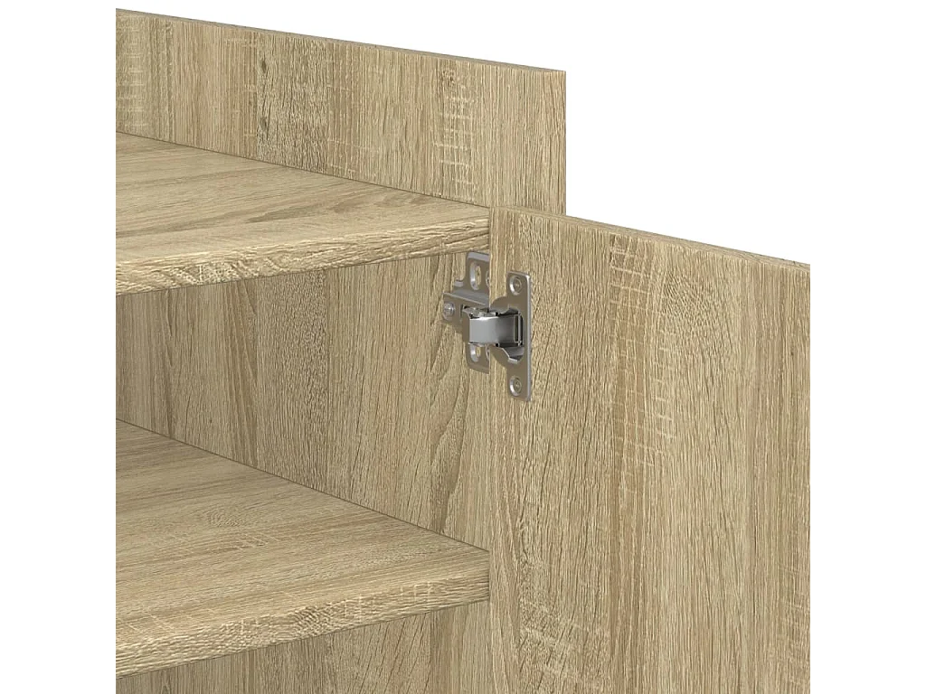 Table basse avec étagère bois beige 80 x 50 x 50 cm DEC039001