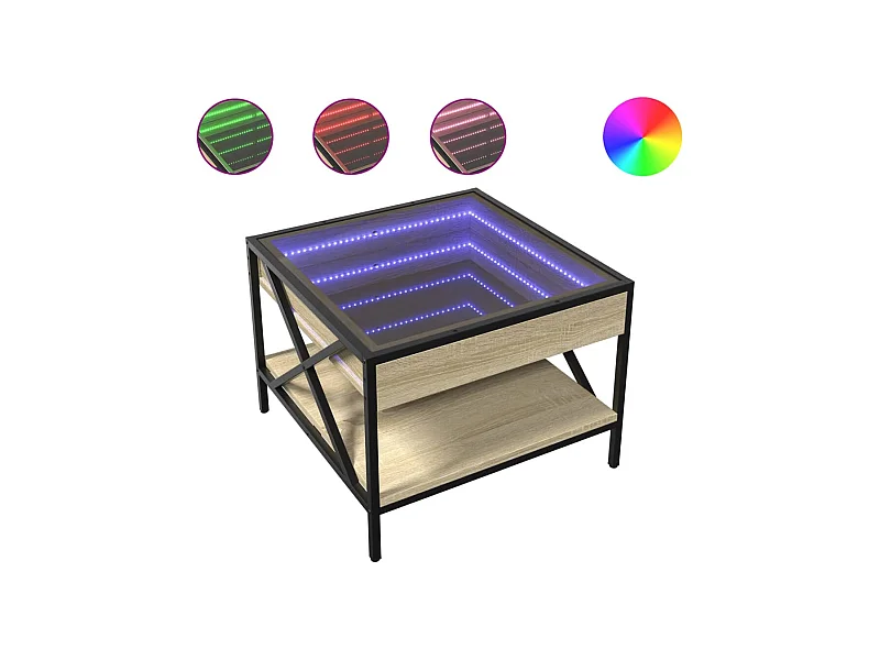 Table basse de salon métal 50 x 50 x 38 cm DEC037480