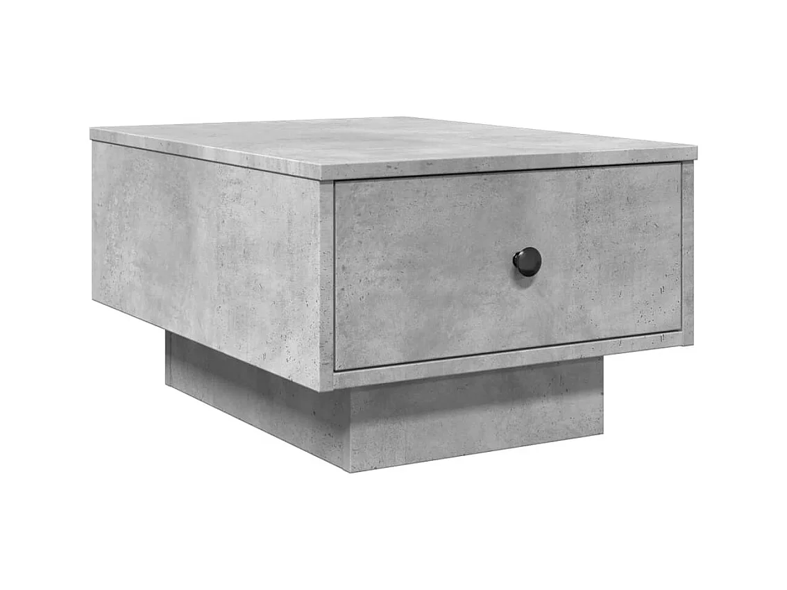 Table basse avec tiroir métal marron 60 x 45 x 31 cm DEC039319