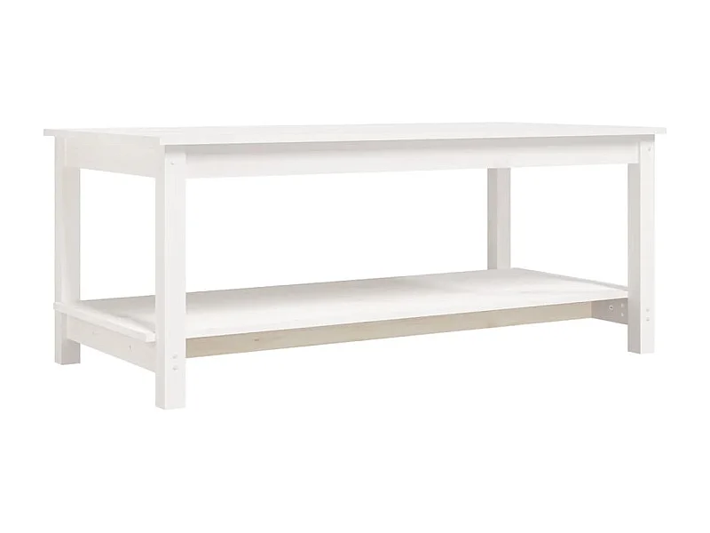 Table basse de salon bois blanche 110 x 55 x 45 cm DEC037848