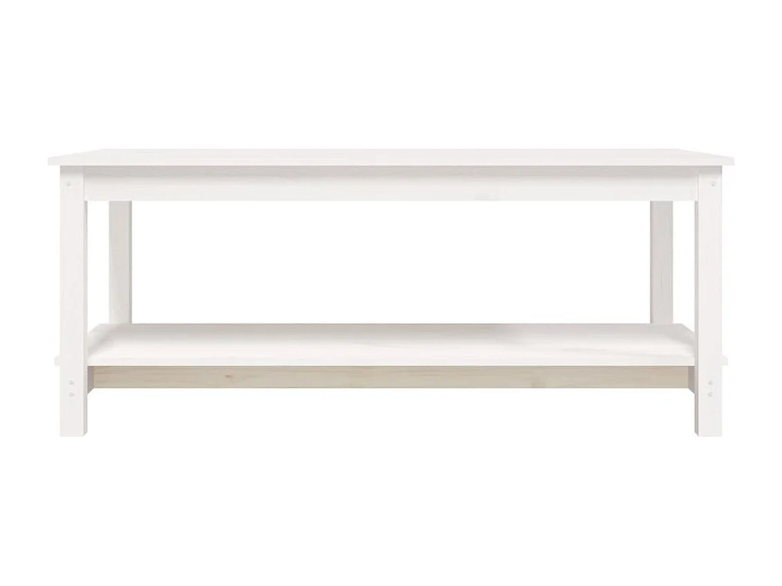 Table basse de salon bois blanche 110 x 55 x 45 cm DEC037848