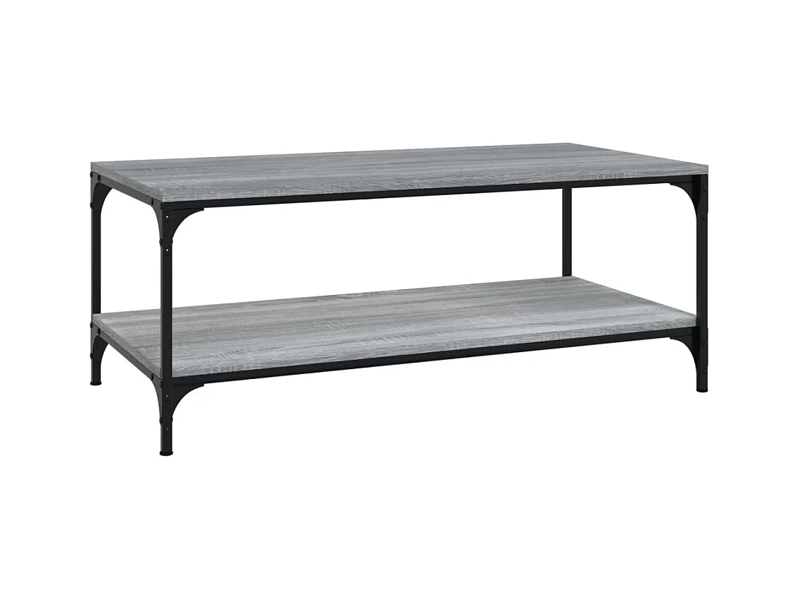 Table basse avec étagère marron 80 x 50 x 40 cm DEC040089