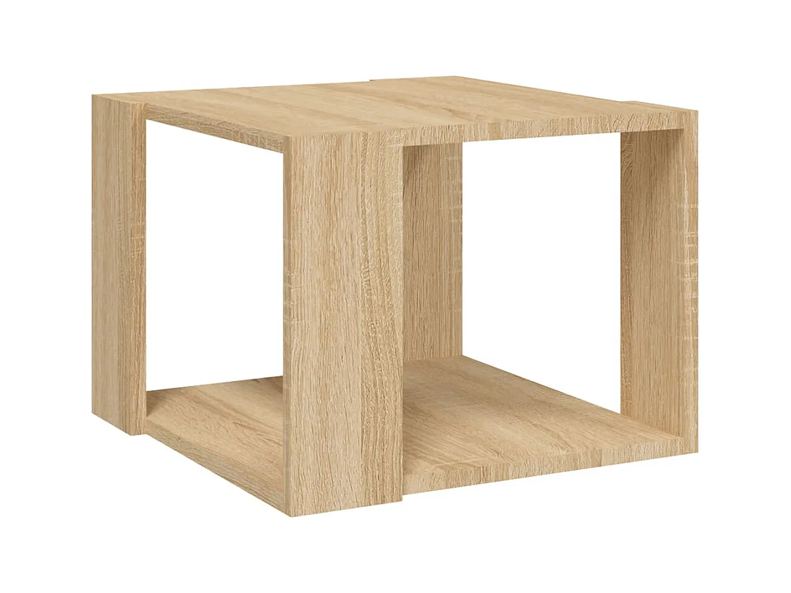 Table basse forme carré bois beige 40 x 40 x 30 cm DEC038929