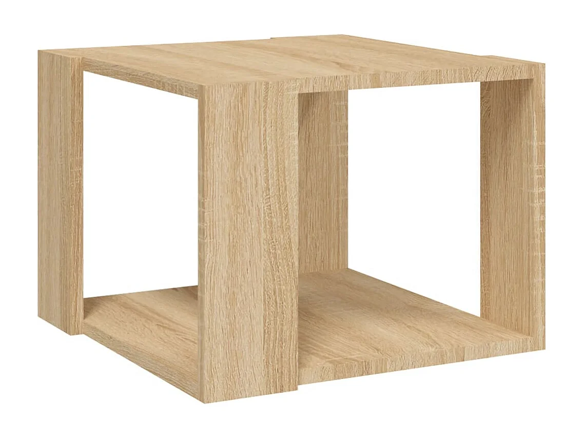 Table basse forme carré bois beige 40 x 40 x 30 cm DEC038929