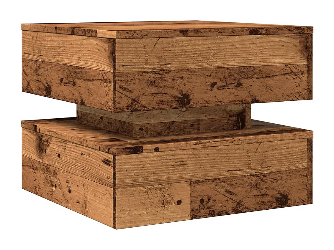 Table basse de salon bois marron 50 x 50 x 40 cm DEC037701