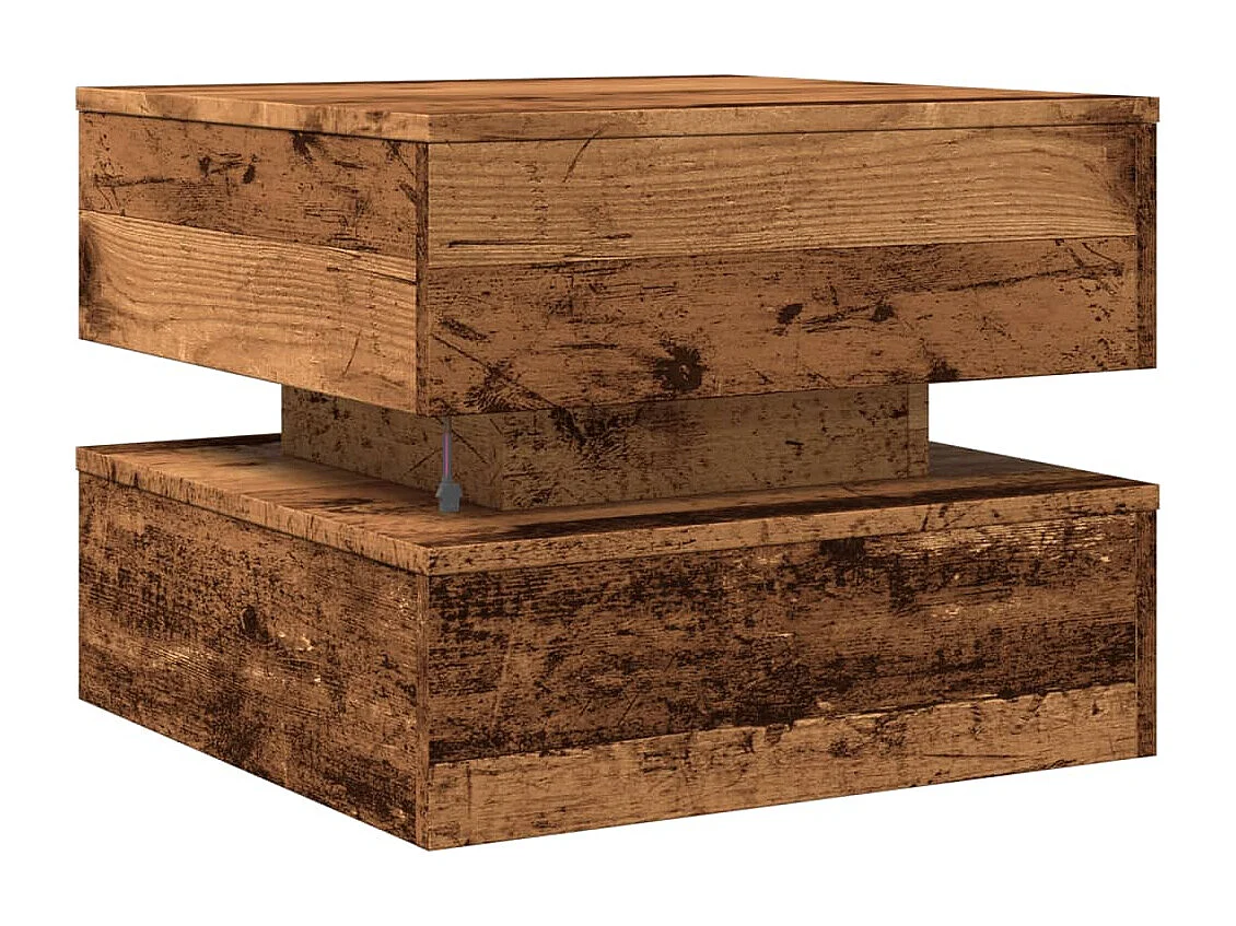 Table basse de salon bois marron 50 x 50 x 40 cm DEC037701