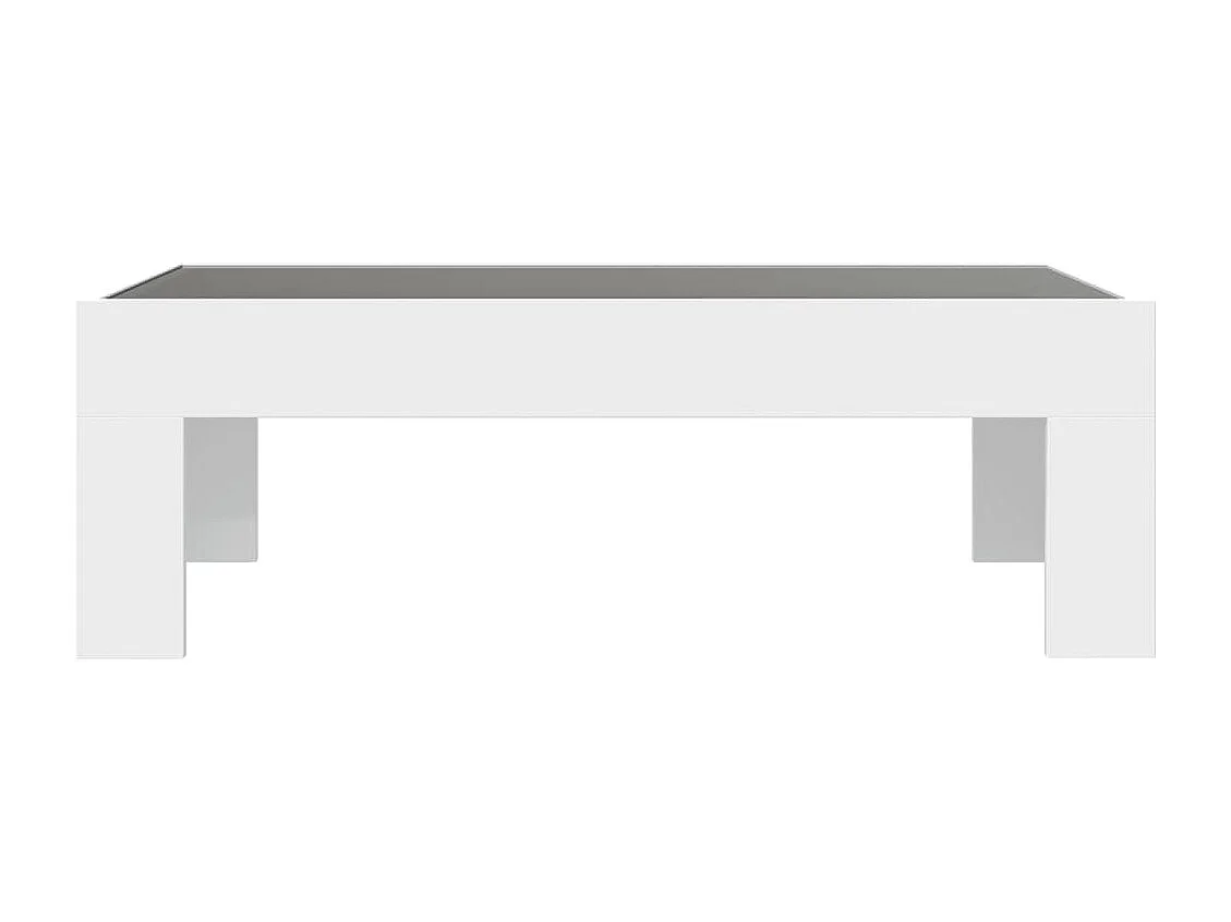 Table basse de salon bois blanche 90 x 50 x 30 cm DEC037443