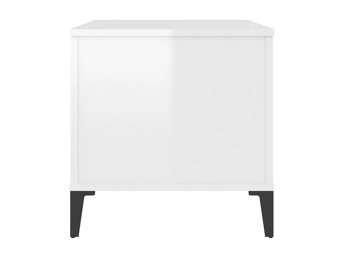 Table basse avec dessus bois blanche 90 x 44.5 x 45 cm DEC038145