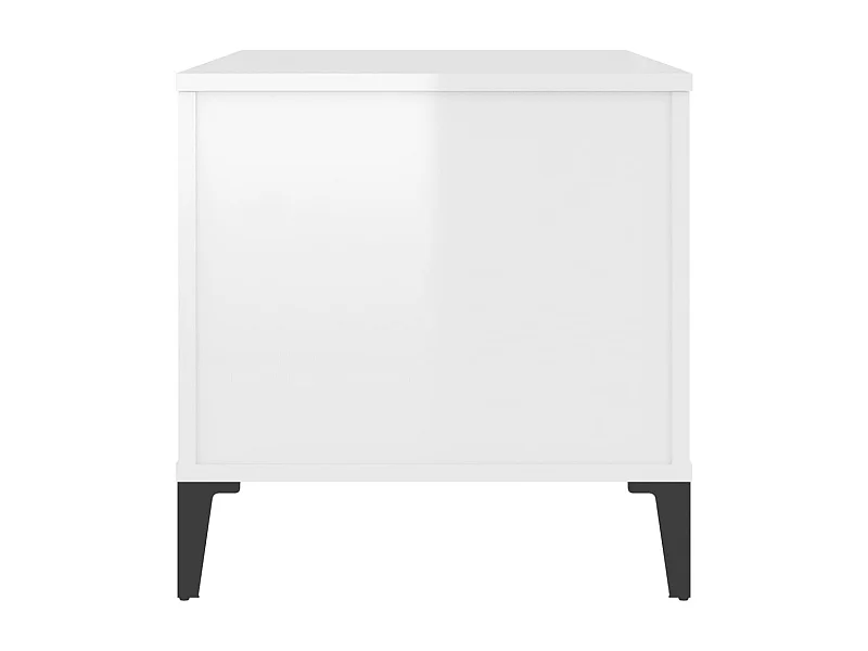 Table basse avec dessus bois blanche 90 x 44.5 x 45 cm DEC038145