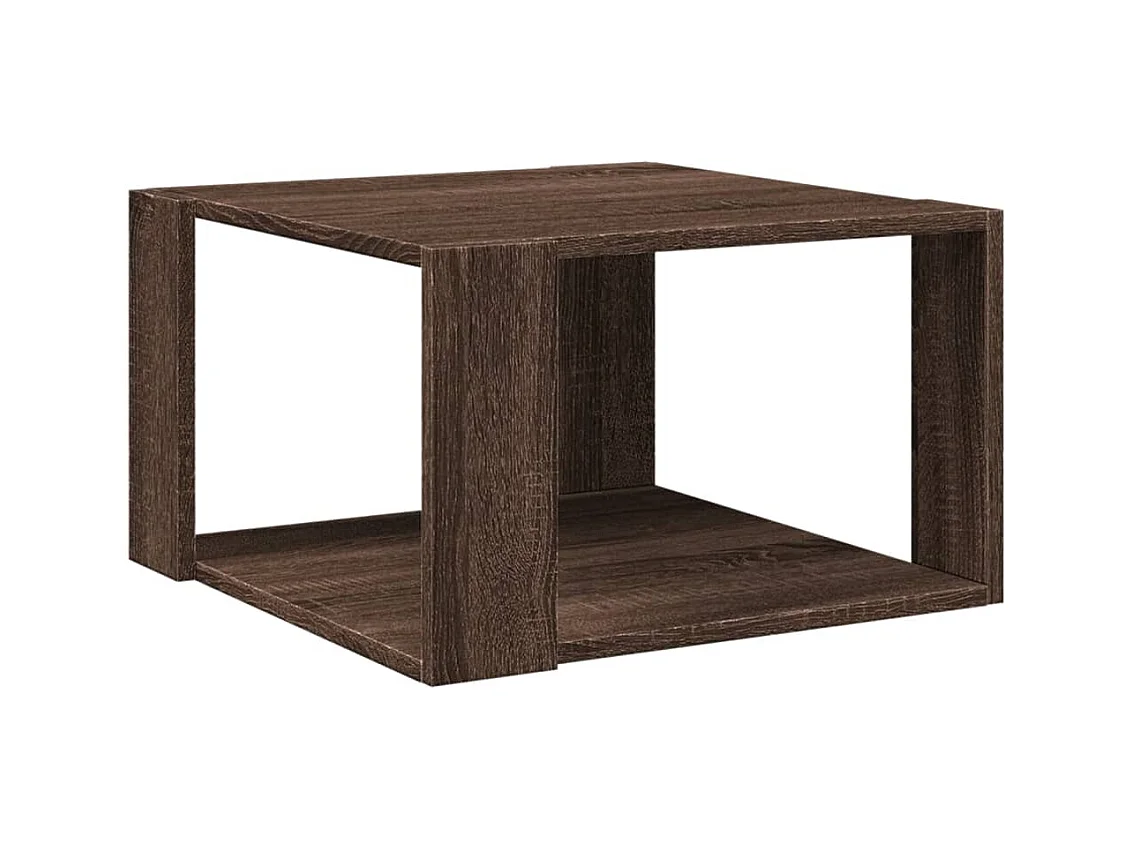 Table basse design moderne bois marron 51.5 x 51.5 x 30 cm DEC038686