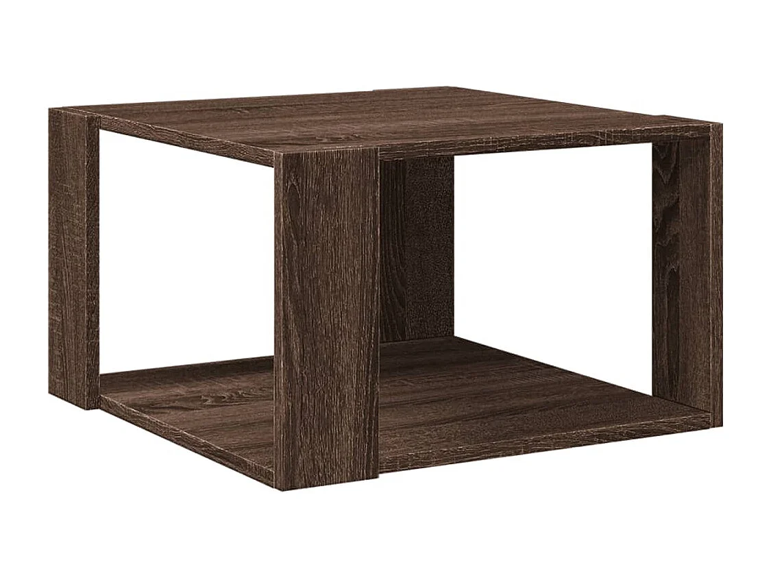 Table basse design moderne bois marron 51.5 x 51.5 x 30 cm DEC038686