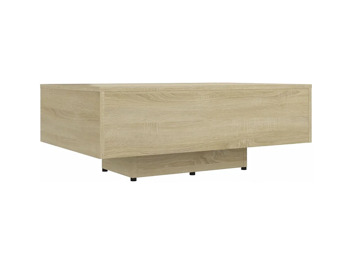 Table basse design moderne bois beige 85 x 55 x 31 cm DEC039019